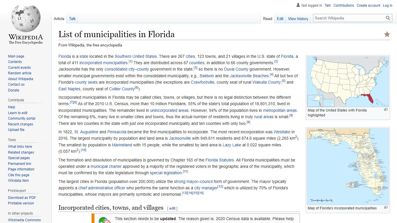 List of municipalities in Florida - Wikipedia