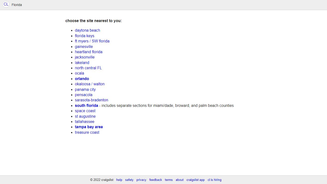 craigslist | Florida